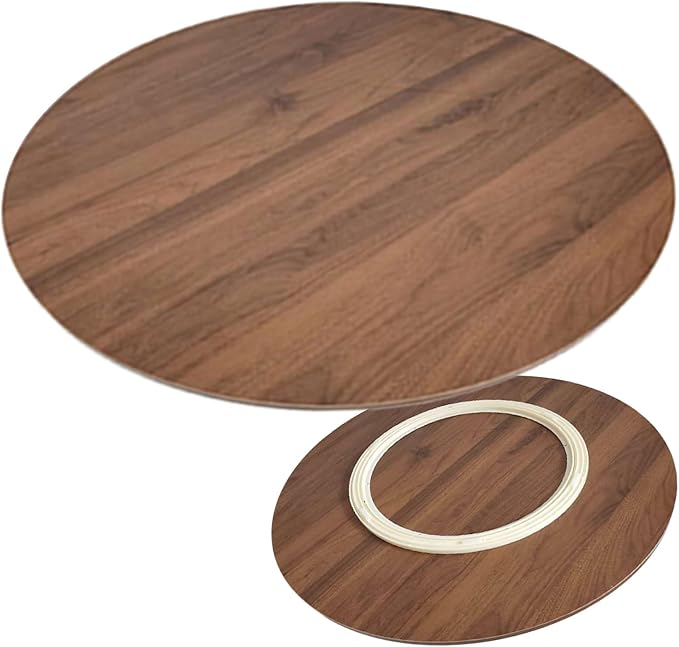LIGUOYI Turntables for Dining Table Round Wood Table Top 360° Rotating Board 50 60 70 80 90cm Dining Table Serving Turntable, Lazy Susan Share Food Spin Smoothly Home Dining