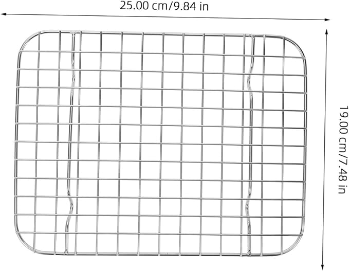 PRETYZOOM Versatile Baking Cooling Rack Large Size Stainless Steel Grid Grill Oven Cooking Rack for Cookies Breads