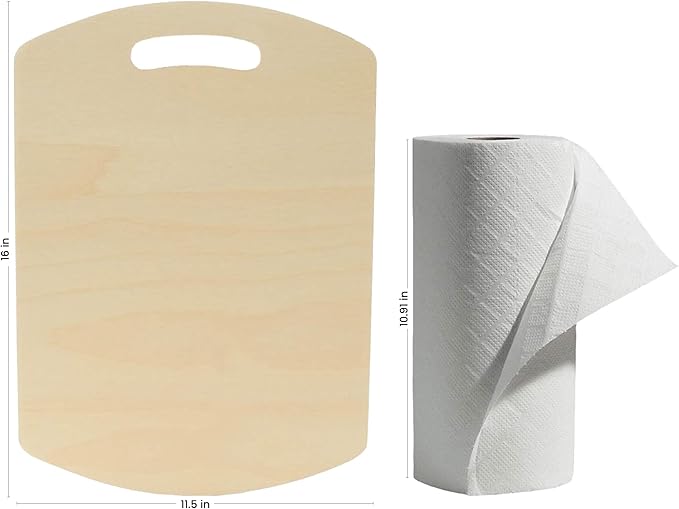 Wooden Cutting Board Shapes, 16" with Rounded Edges, Pack of 1 Wooden Cutting Boards by Woodpeckers, for Kitchen, Decor, and Charcuterie Boards