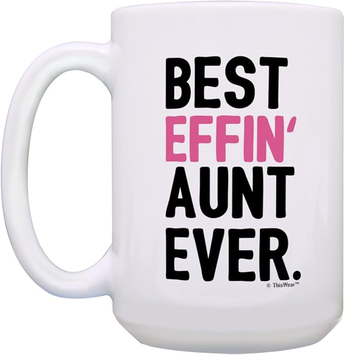 Aunt Uncle Gifts Best Effin' Aunt & Uncle Ever Mug Set 2 Pack 15-oz Mugs Cups 15 oz Aunt & Uncle