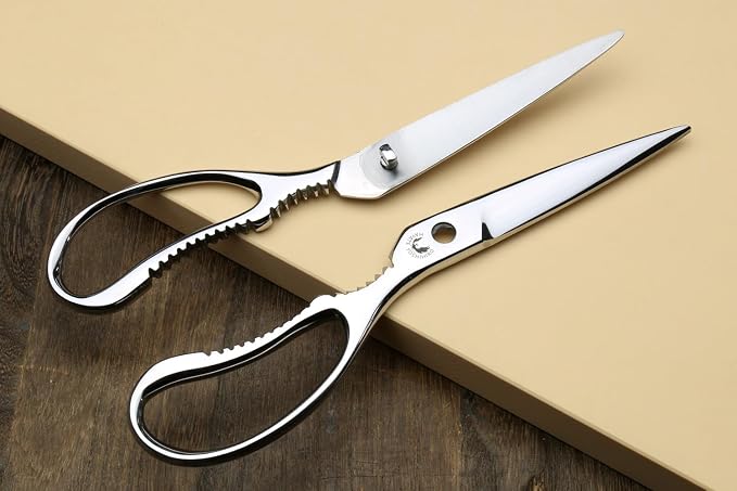Yoshihiro All Stainless Steel Pull-Apart Japanese Kitchen Shears/Scissors 8.25 Inch (210mm) - Made in Japan