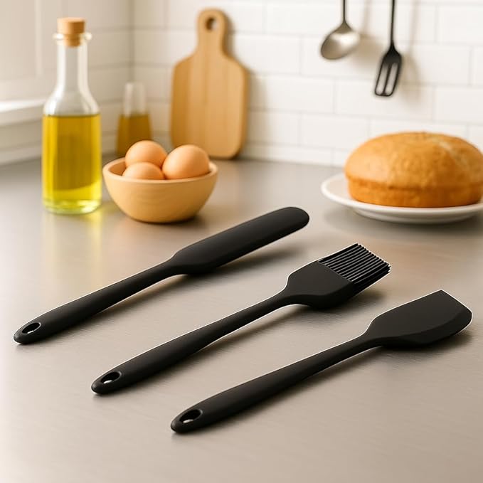 9Pcs Kitchen Utensil Set with Stainless Steel Handle (Gold)