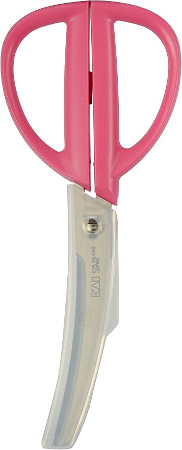 Kai Corporation DH2054 Kai House Select Kitchen Scissors, Disassembly, Curved with Case, Pink