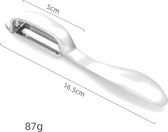 3-in-1 Garlic Press, Lemon Slicer & Peeler Set - Rustproof Stainless Steel, Easy-Clean with Soft, Ergonomic Handle
