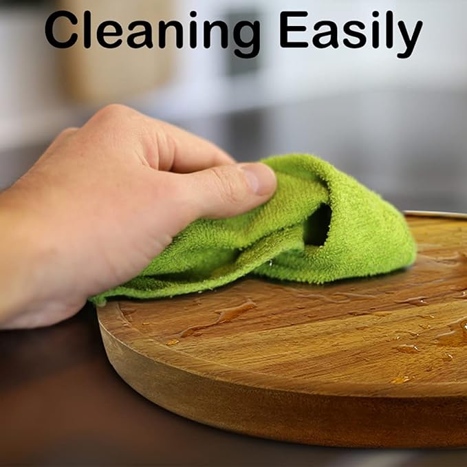 14" Two-Tier Acacia Wood Lazy Susan Organizer Kitchen Turntable for Cabinet Pantry Table Organization