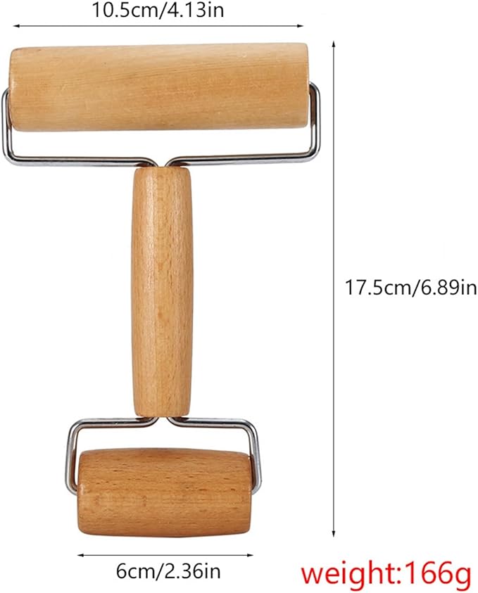 Pizza Roller,Rolling Pins for Baking,Wooden Pizza Dough Roller Small Rolling Pin for kitchen essentials Pastry Tortilla Pizza Cookie Home Baking(4.13in, 2.36in)