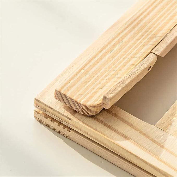 Book Stand Book Holder Tray Simple Wooden Desktop Reading Frame Adjustable Book Clip Small Bookstand Book Holder Cookbook Stand for Kitchen (Color : B)
