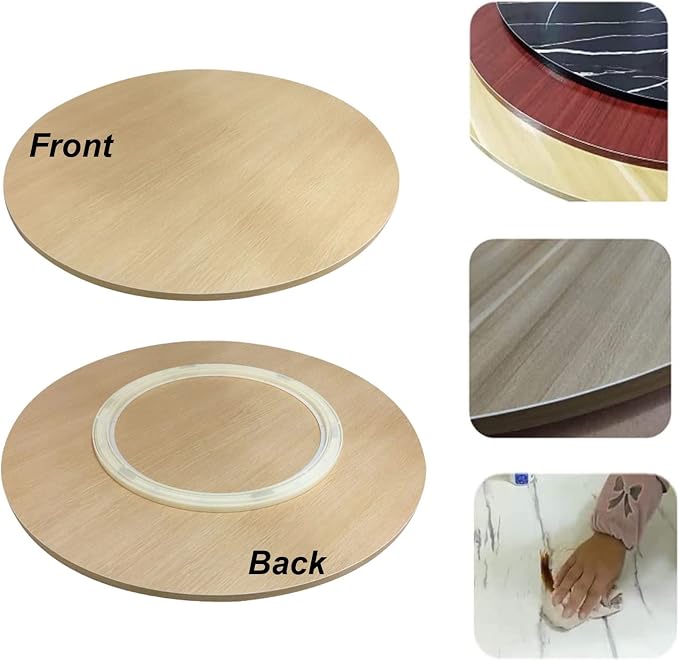 50-100cm Round Rotating Serving Plate, Wooden Swivel Turntable - 360° Rotating Tray For Home Kitchen Hotel Large Dining Table Lazy Susan, Easily Share All Dishes (Color : Red-brown, Size : Ø50cm/20i