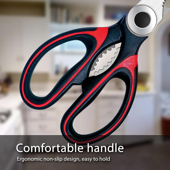 Kitchen Scissors 2 Pack Kitchen Shears All Purpose Heavy Duty Dishwasher Safe Multipurpose Utility Sharp Scissors for Food, Meat, poultry, Vegetable