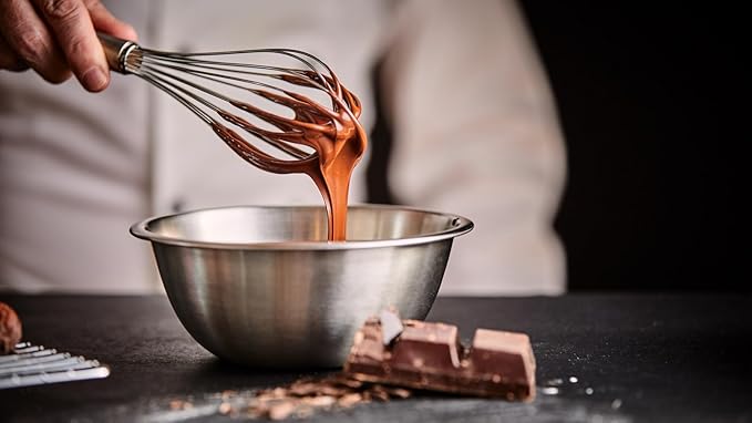 12'' Egg Whisk Combo - Stainless Steel Manual Balloon whisk and Semi-Automatic Whisk, Egg Beater, Hand Push Rotary - Mixing, Frothier, Stirring baking/beating eggs, Durable, Easy-Grip/Heat-Resistant.