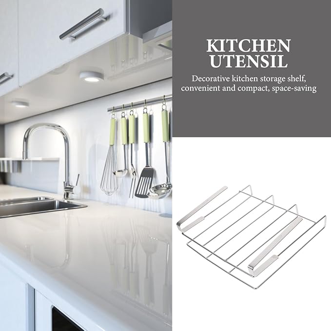 PRETYZOOM Cutting Board Rack Organizer for Kitchen Storage Stainless Steel Hanging Chopping Board Holder Space-saving under Cabinet Compact Design for Easy Access