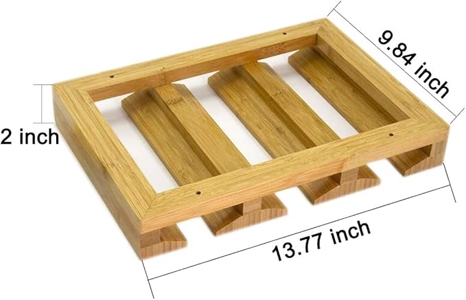 RIIPOO Wine Glass Rack Hangers Under Cabinet, Bamboo Wine Glasses Holders Under Shelf, Under Counter Wine Glass Holder for Home Kitchen & Bar Storage