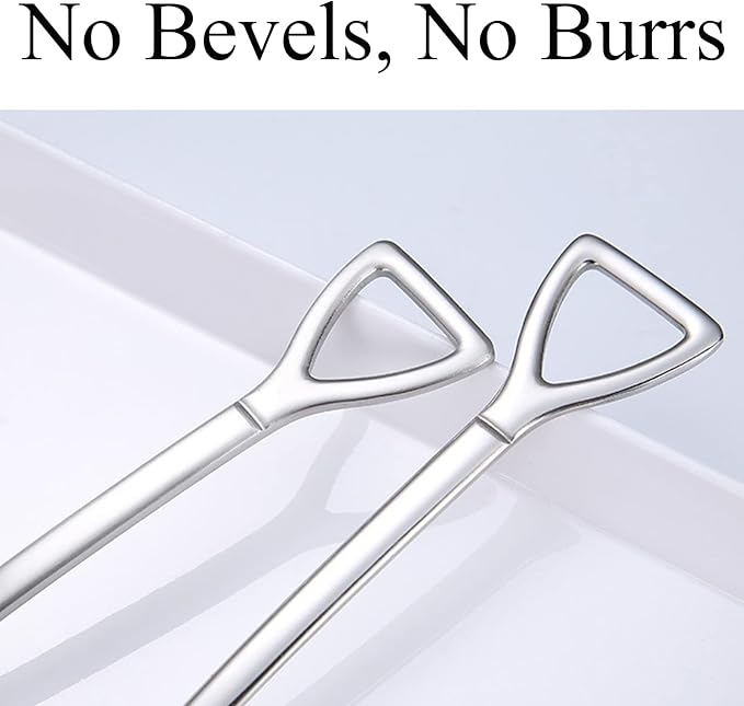 4 Pcs Stainless Steel Shovel Shape Pointed Spoon for Coffee, Tea, Sugar Stirring, Cake Dessert, Cat Dog Food Scooping Wet Food