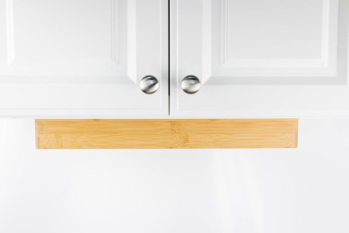 Premium Bamboo Easy Under Mounting Cabinet Spice Storage Rack designed with magnetic closure and locking mechanism