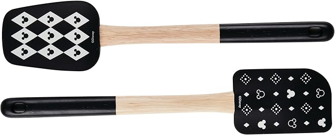 Disney Home Monochrome Spatula and Spoonula Set, 2 Piece - Black