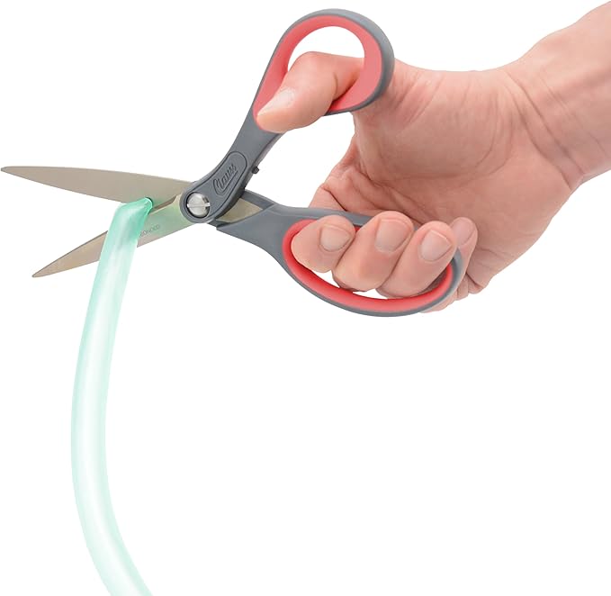 Clauss Industrial Heavy-Duty Zirconium Bonded Scissors, Ergonomic Overmolded Handle, Precision-Ground Blades, 9-Inch
