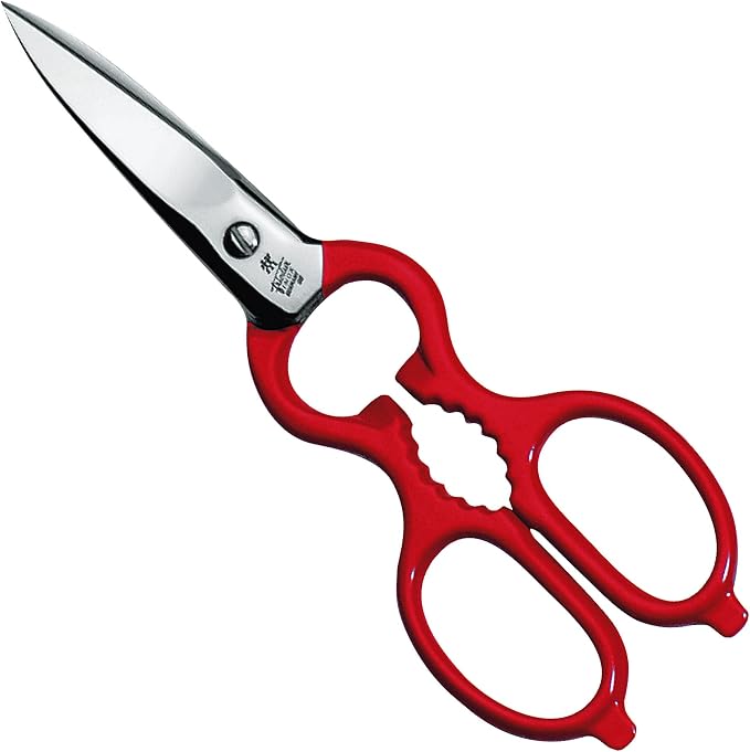 Zwilling 43924-200 Classic Cooking Scissors, Red Stainless Steel Kitchen Scissors, Made in Germany
