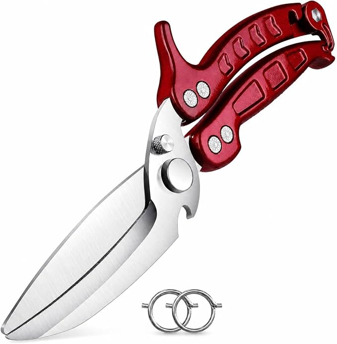 DRAGON RIOT Heavy Duty Poultry Shears - A Must Have Kitchen Shears for Chicken and Meat Cutting - Dishwasher Safe and Stainless Food Kitchen Scissors for Thanksgiving