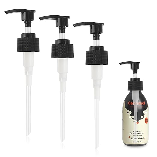 Syrup Pump for Javy Coffee Concentrate 6fl, Syrup Dispenser Pump for Cold Brew Coffee, No Drip Pouring, Replace Measuring Spoon for Consistent Dispensing (3Pcs)
