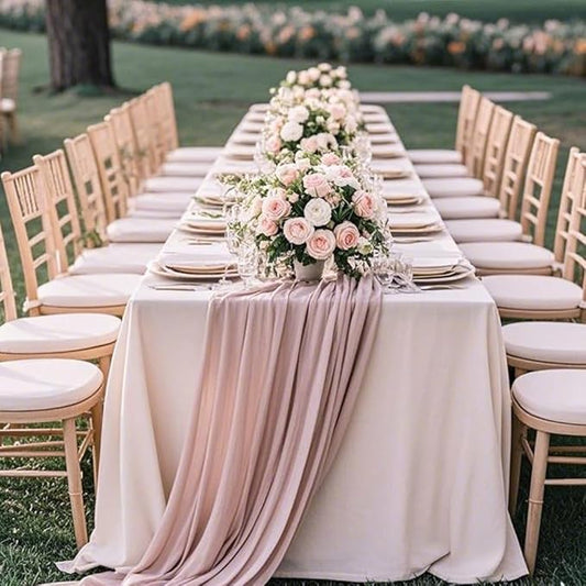 13ft Linen Grey Cheesecloth Table Runner 35x157 Inches Boho Gauze Cheese Cloth for Wedding Baby Bridal Shower Party Decorations