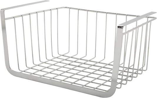 INEX Upper Cabinets Hanging Shelf Kitchen Sink Storage Caddy (Silver, 6.2" H x 12" W x 9.8" D)