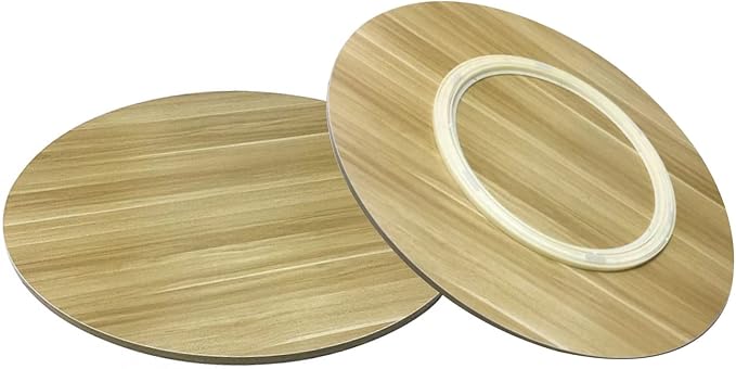 Large Wooden Turntable Lazy Susan, Wooden Turntable For Dining Table, 20in 24in 28in Lazy Susan Serving Tray With Silent Bearing, 360-Degree Swivel Serving Plate, Hotel Tabletop Service Plate, Swivel