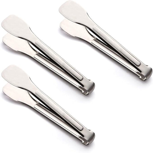 Tenta Tenta Kitchen Tongs Stainless Steel Buffet serving utensils Salad BBQ Tongs Heavy Duty Serving Food Tongs for Frying,Cooking,Clipping Toast Bread,Grilling,Pastry, Sandwich,12 Inch （3 Pack）