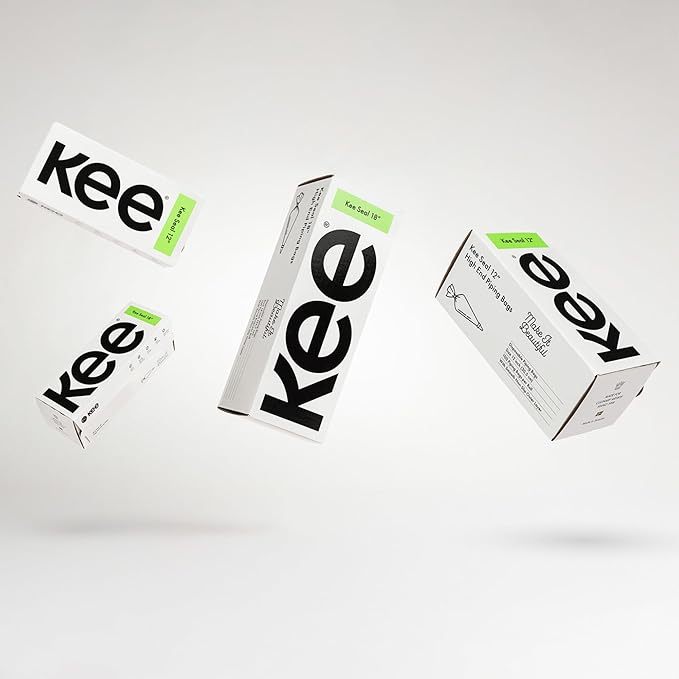 KEE-SEAL Disposable Pastry Bags, Piping Bag with Grip Tight Outer Surface, Smooth-Flow Interior, Easy Tear Perforation, Convenient Dispenser Box, 25-Inch, Clear