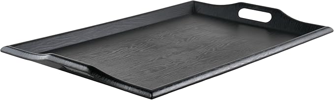 GET RST-2517-1-BK Coffee Table / Ottoman Tray with Handles, 25" x 16", Plastic, Black