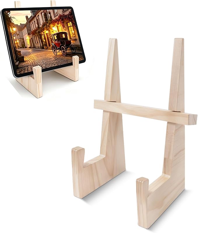 Cookbook Stand for Kitchen (Milky White-h)