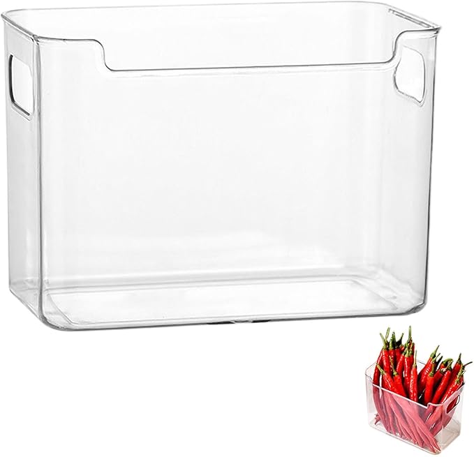 Organizers - Clear Stackable Containers & Boxes | Refrigerator Storage Bins - for Closet, Home, Desk, Bedroom, Office, Room, Kitchen & Sink