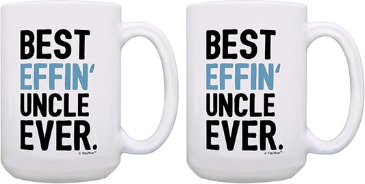 ThisWear Cool Uncle Gifts Best Effin' Uncle Ever Mug Set
