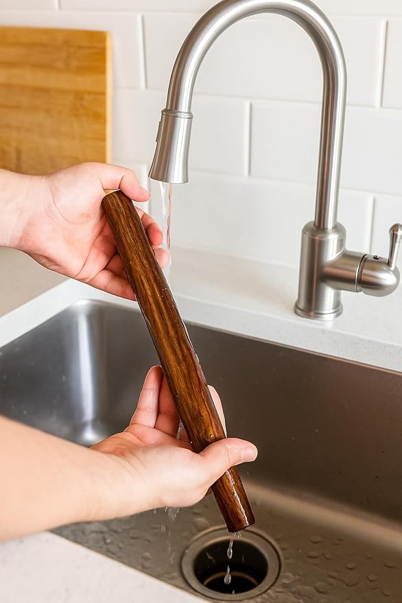 French Rolling Pin (18 Inch) – Wooden rolling pins for baking, Pizza, Pie Crust & Pastry. Cookie Roller – Handmade Tapered Dough Roller - Smooth, Durable & Elegant baking equipment