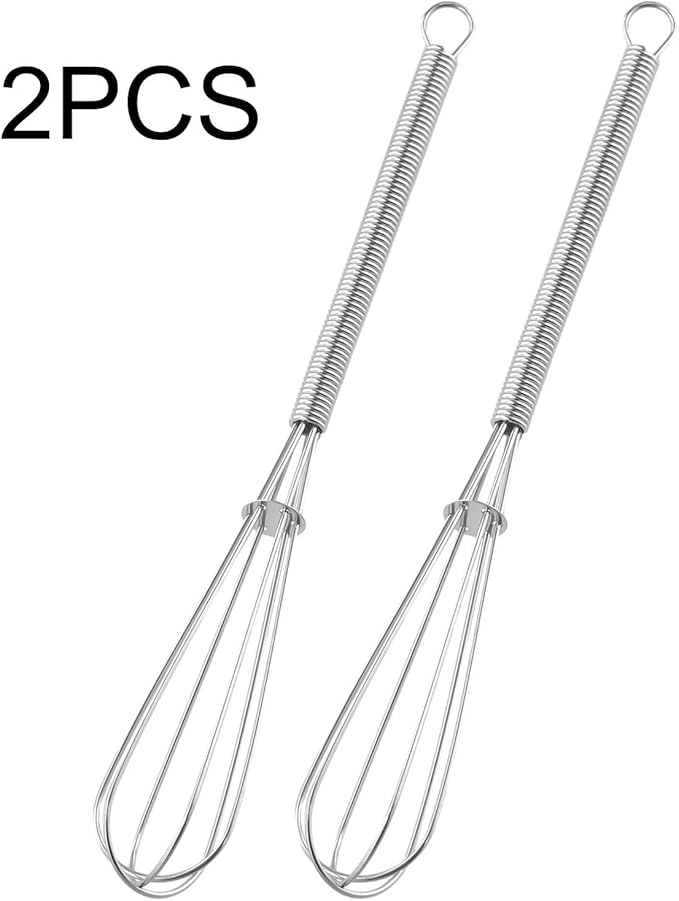 Stainless Steel Whisk Set, Dishwasher Safe Rustproof Metal Whisk Professional Balloon Wire Whisks For Kitchen Cooking Perfect For Blending Whisking Baking Beating