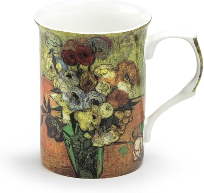 Gracie Bone China Impression Bone China Mug 9-Ounce, Set of 4