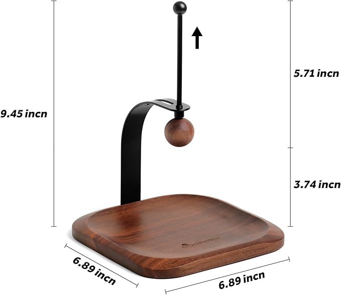 Napkin Holder for Table, Wood Napkin Holders for Paper Napkins, Cocktail Napkin Holder, Suitable for Kitchen, Restaurant, Bar, Office, Parties, Home Décor, Hotel, Cafe (Walnut Wood)