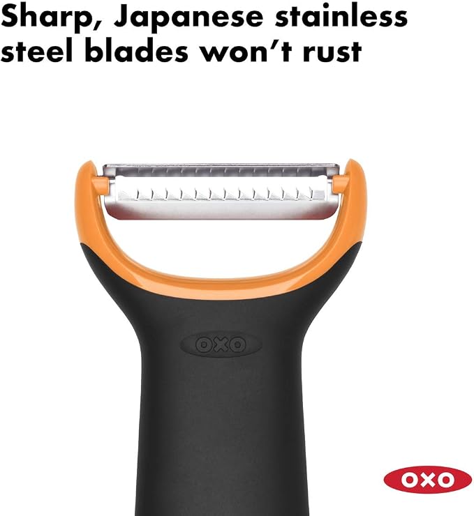OXO Good Grips Handheld Mandoline Slicer & Good Grips Prep Julienne Y-Peeler, Black