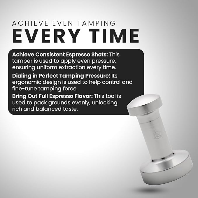 Rattleware Premium Aluminum Espresso Tamper (58 mm) - Ideal for Baristas & Coffee Lovers - Sleek Material & Design - Ultimate Tamping Precision & Consistency