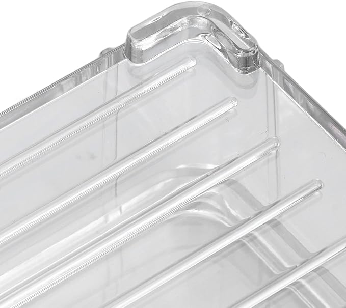 Clear Organizing Bin, Plastic Freezer Storage Containers with Lid Large Capacity Portable Bathroom Organizer Box for Pantry Kitchen Refrigerator (Narrow and short (with cover))