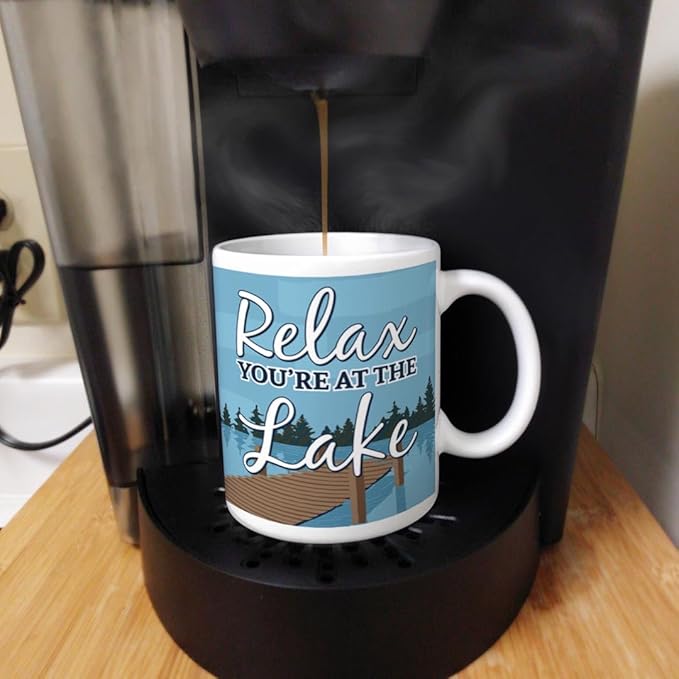 ThisWear Vacation Gifts Relax You're at the Lake Coffee Mug Set