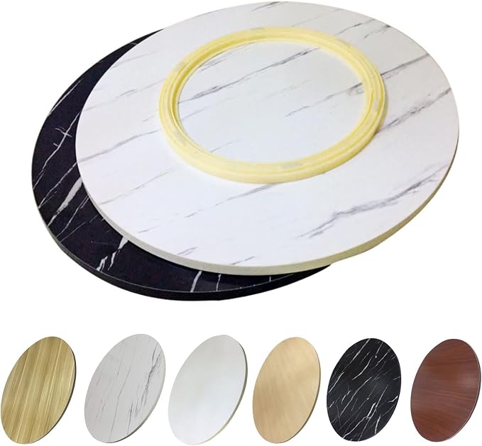 Large Round Turntable Wooden Lazy Susan For Dining Table, 6 Colors, 360° Smooth Rotating Serving Plate, Share All Food, Tabletop Swivel Tray For Family Dinner/Hotel/Restaurant (Color : Wood, Size :