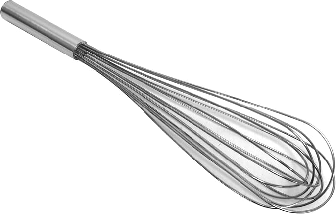 TrueCraftware- 18" Stainless Steel Piano Whip/Whisk- Kitchen Balloon Whisk Thick Wire Wisk Egg Frother for Cooking Blending Whisking Beating and Stirring