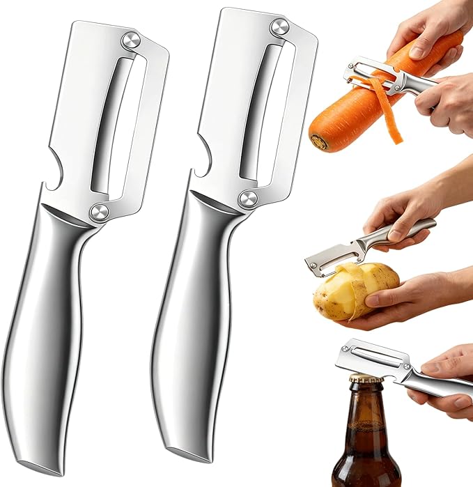 2PCS Multi-Functional Vegetable Peeler for Kitchen,Cabbage Shredder for Coleslaw,2-in-1 Stainless Steel Blade,Vegetable Peelerfor Fruit Apple Potato Pumpkin Slicer