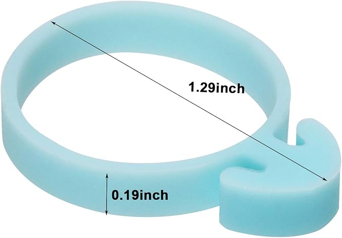 Mini Skater 20Pcs Pastry Bag Ties Reusable Silicone Cake Decoration Bag Piping Bag Ties Icing Bag Clips (Blue)