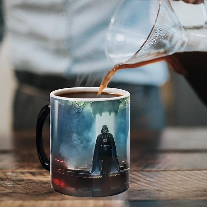 Morphing Mugs Star Wars – Obi-Wan Kenobi – Darkness Has Arrived – One 11 oz Color Changing Ceramic Mug – Image Revealed When HOT Liquid Is Added!