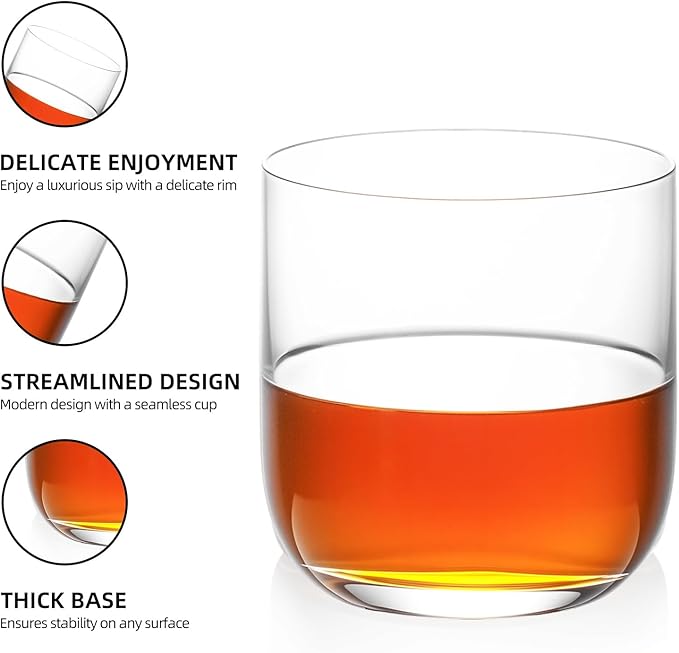 KAMMAK Shot Glasses Set of 2, 330ml/11.1oz Clear Espresso Shot Glass with Heavy Base for Bar Restaurants Home, Small Whiskey Shot Glass for Vodka, Whiskey, Tequila, Spirits & Liquors