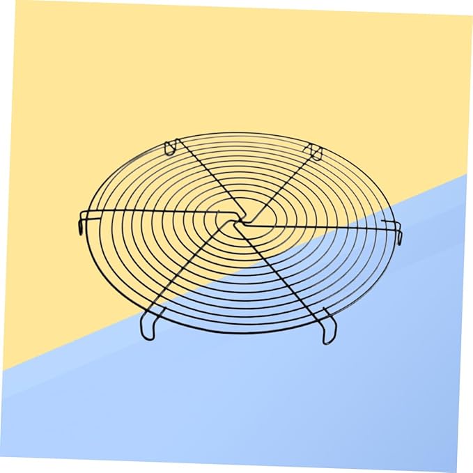 Cabilock 12 Inch Round Cooling Rack for Cake Bread and Biscuit Stainless Steel Wire Steamer Rack for Baking Oven Safe for Home Bakers