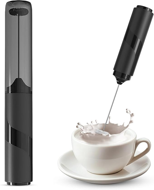 Portable Milk Frother Handheld - Travel Coffee Frother Handheld - Coffee Mixer Wand - Coffee Stirrers Electric - Electric Whisk Frother For Protein Powder - Battery Operated Drink Mixer Wand