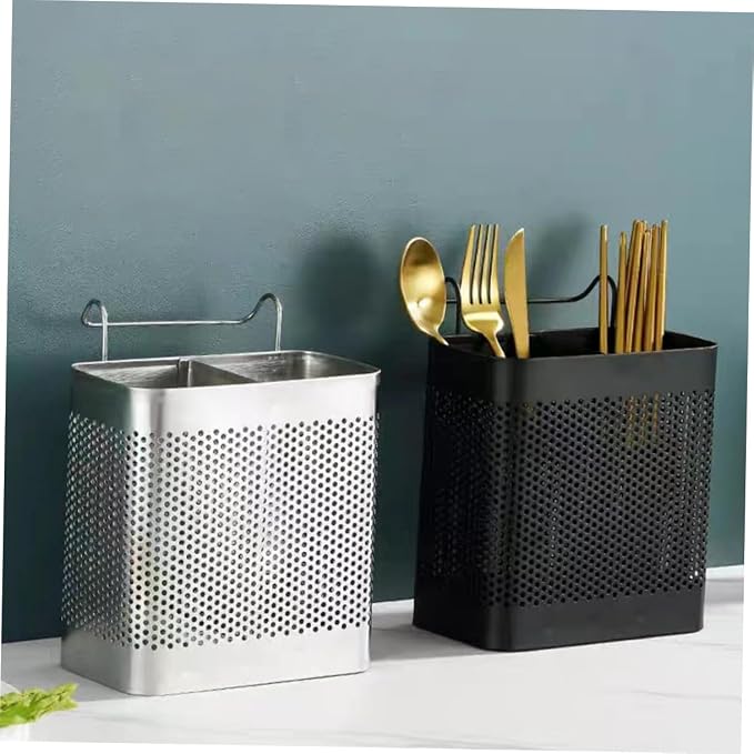 Stainless Steel Chopstick Holder Utensil Organizer for Home Kitchen Elegant Design Keeps Cutlery Neat and Accessible for Stylish Kitchen Decor Matte