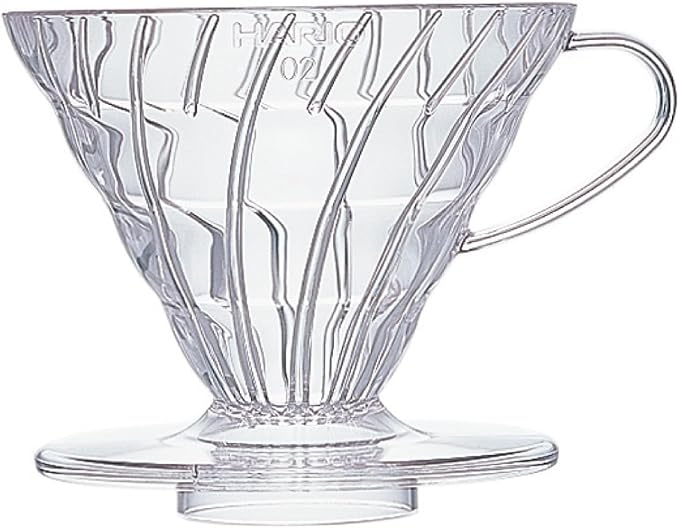 HARIO VDR-01-T Transparent Dripper 01 Clear Coffee Hand Drip for 1 to 2 Cups, Made in Japan